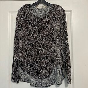 Snake Print Button Down Top